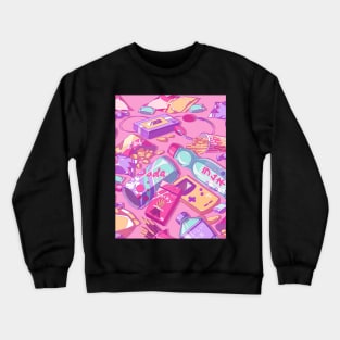 The Japanese retro snacks and drinks in pastel colors Crewneck Sweatshirt